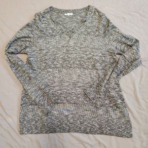 Maurices cross neck sweater, dark grey
